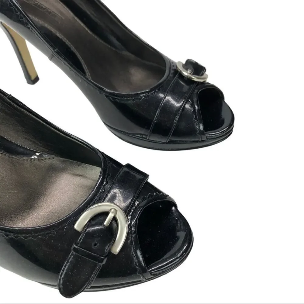 Circa Joan & David Black Patent Leather Pump 8.5